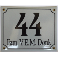 Naambord 16x20 cm horizontaal